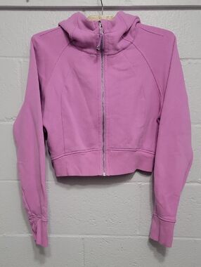 lululemon athletica Cropped Zip Hoodie Jacket in Orchid Pink